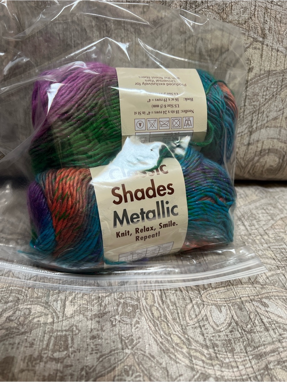Yarn skein with label